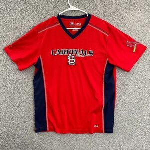 St. Louis Cardinals MLB TX3 Cool Men L Red V‎ Neck Performance Cool Base Layer